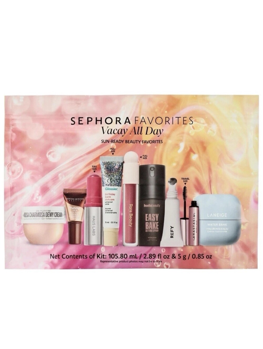 SEPHORA FAVORITES Vacay All Day Makeup and Skincare Value Set $158 Value🔥NEW🔥